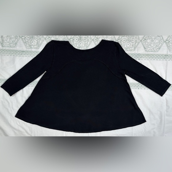 Free People We The Free Bonsai Tulip Hem 3/4 Tee - Black - XS - Picture 7 of 11